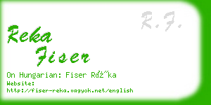 reka fiser business card